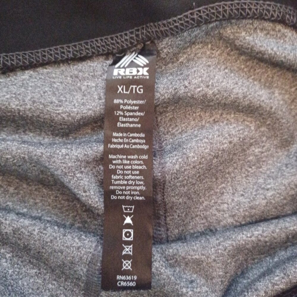 RBX Speckled Flowery Black / Grey Leggings Yoga XL - Picture 3 of 3